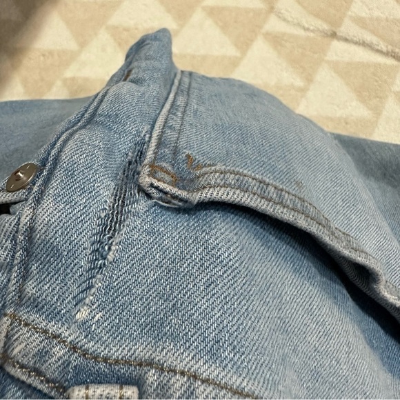 Madewell perfect vintage straight jeans knee rip Danby wash - Picture 8 of 8